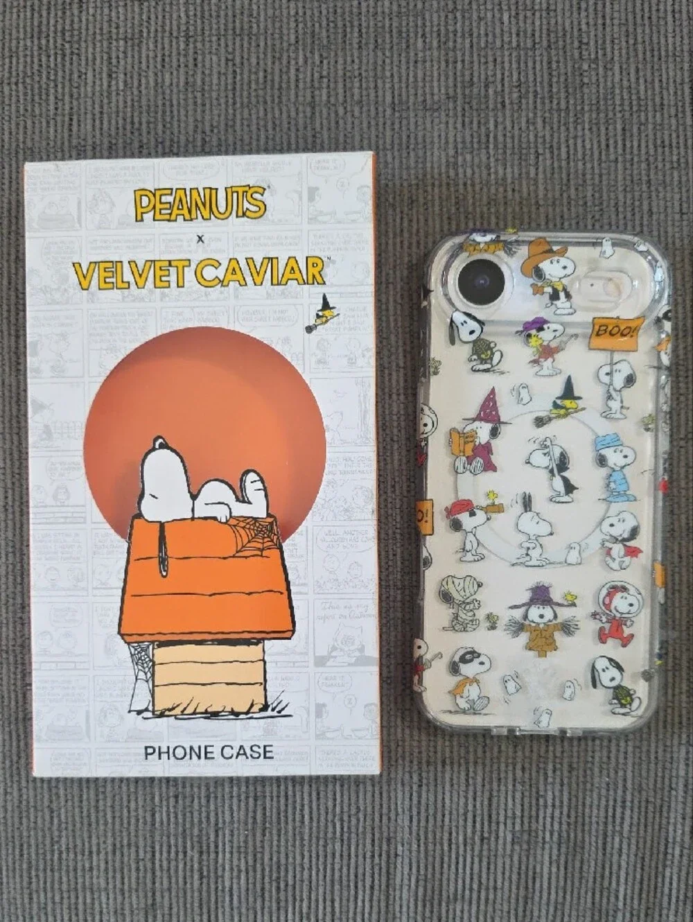 Peanuts × Velvet Caviar Halloween Themed iPhone Phone Case, New.